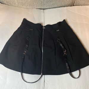 Gothic punk black mini skirt size large